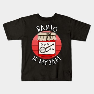 Banjo Is My Jam Banjoist Musician Funny Kids T-Shirt